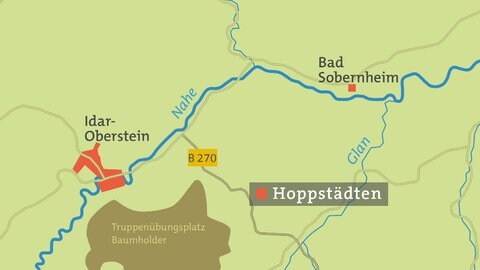 Karte von Hoppstädten