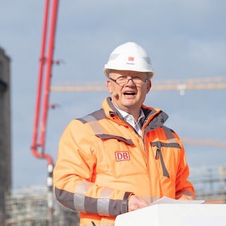 Olaf Drescher auf der S21-Baustelle 2021 (Archivbild)
