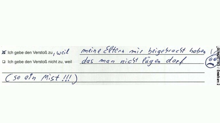 Blitzerfotos und Ausreden