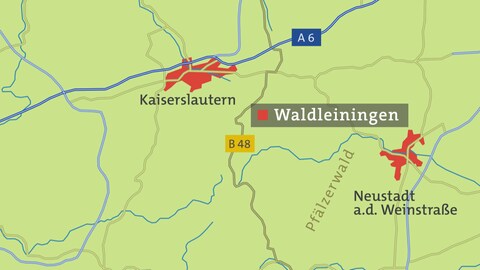 Karte von Waldleiningen