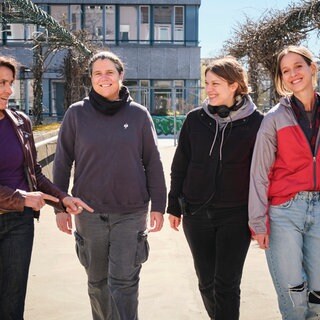 Ulrike Folkerts, Kamerafrau Eva Maschke, Regisseurin Franziska Margarete Hoenisch und Lisa Bitter