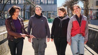 Ulrike Folkerts, Kamerafrau Eva Maschke, Regisseurin Franziska Margarete Hoenisch und Lisa Bitter