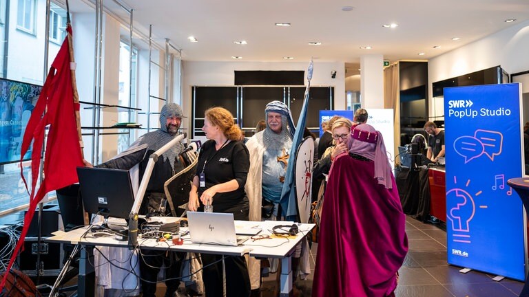 SWR PopUp Studio in der Innenstadt von Schwäbisch Gmünd.
