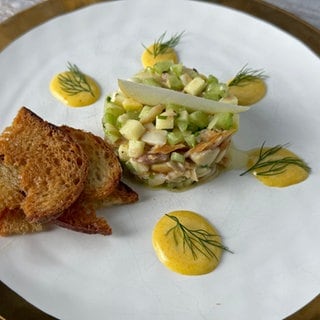 Räucherforellentatar mit Zitronen-Mayonnaise