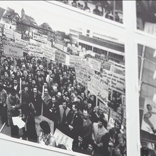Eine Bildercollage vom Marsch auf Heilbronn 1975