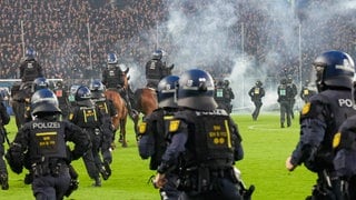 Polizeieinsatz beim Fußball