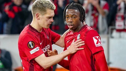 Der SC Freiburg hat nach einem 3:1-Sieg gegen Sporting Braga das Europa-League-Finale erreicht und trifft am 20. Mai in Istanbul auf Aston Villa.