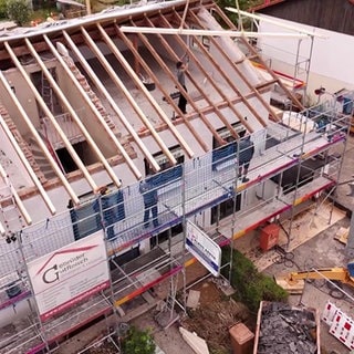 Eine Baustelle von oben