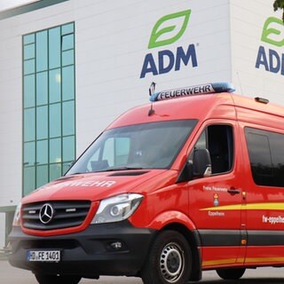 Feuerwehreinsatz bei ADM in Eppelheim wegen Stoffaustritt