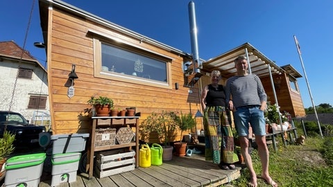 Jens Schäfer und Sonja Guglielmoni wohnen in einem Tiny House in Bühl-Eisental 