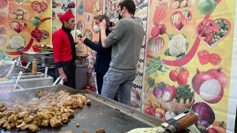 Vegetarische Speisen auf dem Maimarkt im Schlemmerland