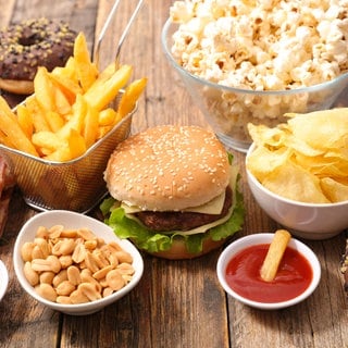 Fast Food schön nebeneinander plaziert