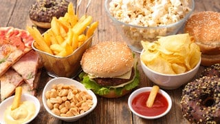 Fast Food schön nebeneinander plaziert