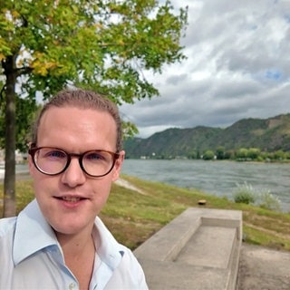Felix Grün, männliche Weinhoheit des Mittelrheins, in St. Goar am Rhein