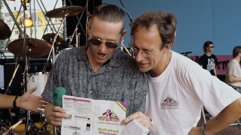 Bei der TOP 2000 D Hitparade im Jahr 1990: Matthias Holtmann und Stefan Siller