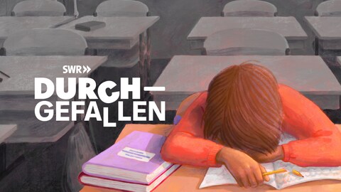 Podcast-Cover zum Doku-Podcast über Bildung: "Durchgefallen - Wie Schule uns als Gesellschaft spaltet"