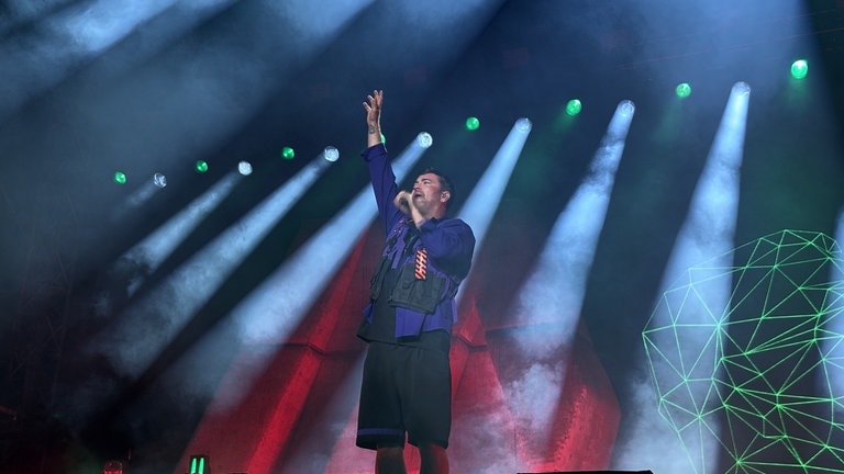 Der Rapper und Sänger "Marteria auf der "Euphoria Stage" beim Glücksgefühle-Festival am Hockenheimring am Freitagabend