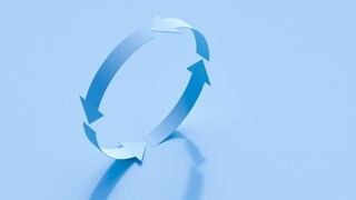 Ein Pfeil als Symbol für Wiederholungen
