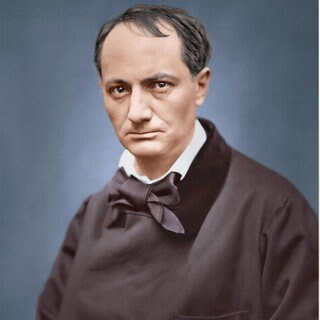 Charles Baudelaire, franz. Dichter, Kunstkritiker und Essayist. Porträtaufnahme um 1861-1865 (digital koloriert).