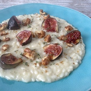 Risotto mit Feigen und Blauschimmelkäse