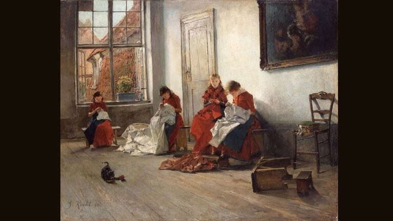 Gotthardt Kuehl, Waisenkinder in Lübeck, 1884