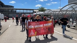 Protest vor dem Audi Werk Neckarsulm