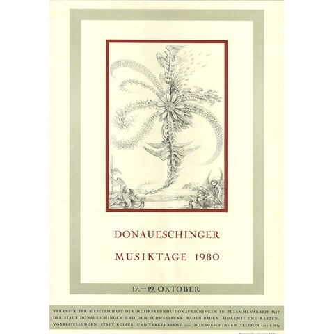 Donaueschinger Musiktage - Plakat 1980 - Fabius von Gugel