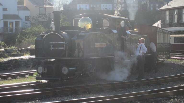 Doppel-Dampflok der Welsh & Festiniog Railway