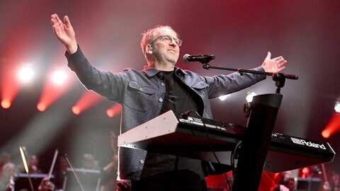 "Camouflage"-Keyboarder Heiko Maile bei einem Auftritt 2023.