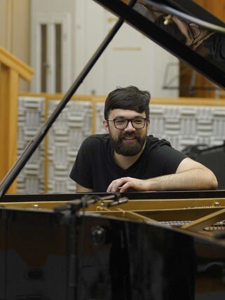 Proben beim SWR NEWJazz Meeting 2022 im SWR Studio Baden-Baden mit Micah Thomas – Klavier, Nicole Glover – Tenorsaxofon, Kalia Vandever – Posaune, Adam O’Farrill – TrompeteHenry Fraser – Kontrabass, Kayvon Gordon – Schlagzeug