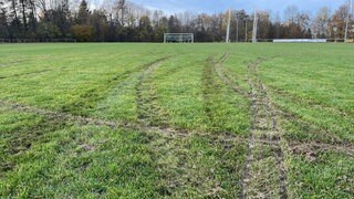 Verwüsteter Sportplatz Mössingen-Belsen