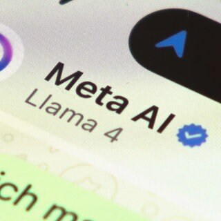 Screenschoto von Meta AI auf dem Handydisplay