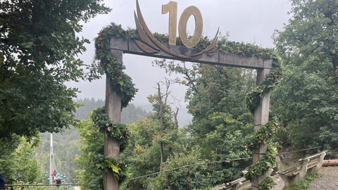 Die Hängeseilbrücke Geierlay im Hunsrück hat ihr zehnjähriges Jubiläum gefeiert.