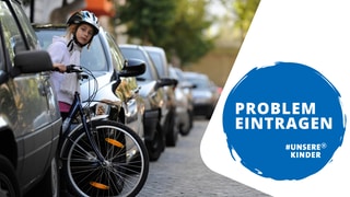 Mädchen, 8 Jahre, mit dem Fahrrad im Straßenverkehr einer Wohnstraße in Düsseldorf, Nordrhein-Westfalen