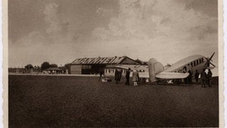 Der Flugplatz Mannheim um 1927 aus der Sammlung Albrecht.