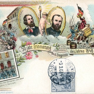REVOLUTION 1848 Friedrich HECKER  und Gustav STRUVE