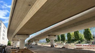 Die neue Brücke in Ludwigshafen: Der Rohbau der neuen Hochstraße Süd