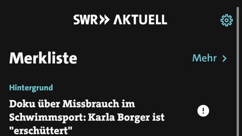 Screenshot SWR Aktuell-App