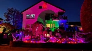Helloween-Haus in Weinsberg: Eine Familie hat eine besondere Grusel-Attraktion geschaffen. 