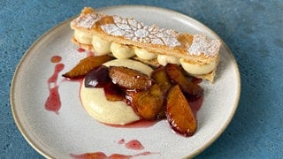 Mille-Feuille mit Zwetschgen