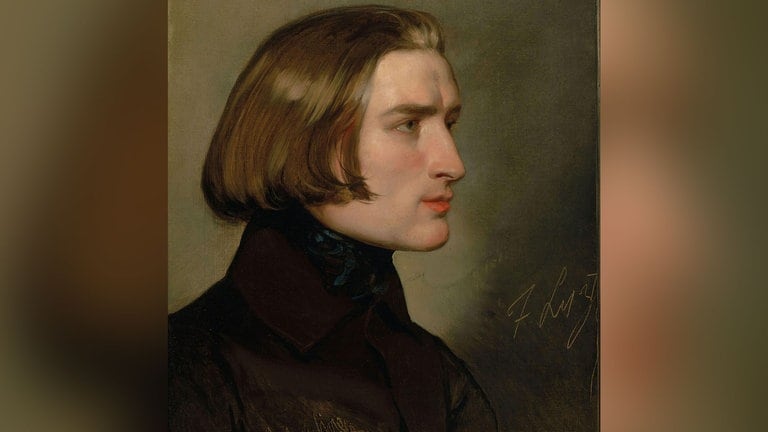 Porträt Franz Liszt, 1838 (Private Collection).