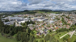 Stockach aus der Luft fotografiert. In einem Stadtteil beschweren sich die Anwohner über einen unangenehmen Geruch.