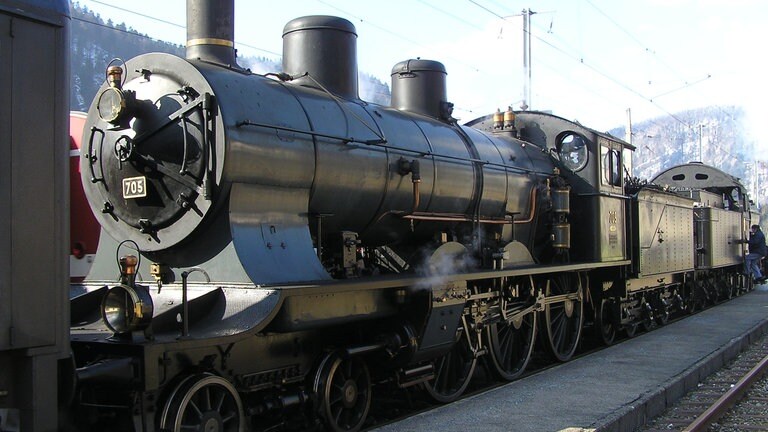Lok A 35 705 bei unserem ersten Fotohalt in Twann.