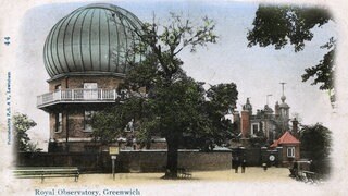 Das Observatorium Greenwich auf einer Postkarte