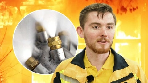 Gründer der Firma Resuevation mit seiner Erfindung im Hintergrund