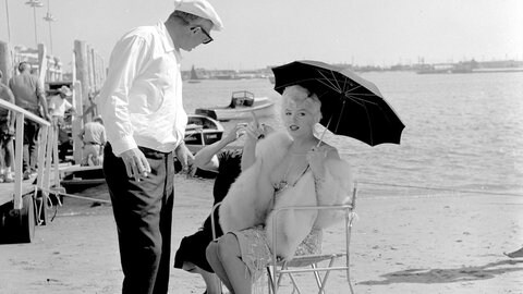 Marilyn Monroe bei Dreharbeiten mit Billy Wilder