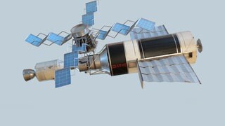 Die Skylab-Mission startete am 14. Mai 1973. Nicht alles lief nach Plan. Modell der Raumstation Skylab
