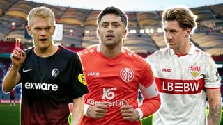 Matthias Ginter (links), Nadiem Amiri (Mitte) und Angelo Stiller