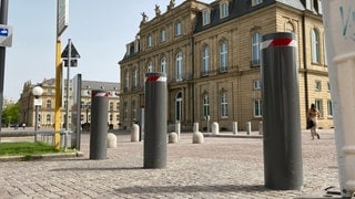 Poller in der Innenstadt Stuttgart
