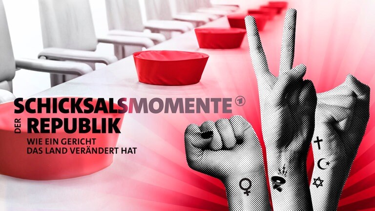 Der Film „Schicksalsmomente der Republik" ist eine Reise durch Deutschland, auf den Spuren des Bundesverfassungsgerichts (Keyvisual).